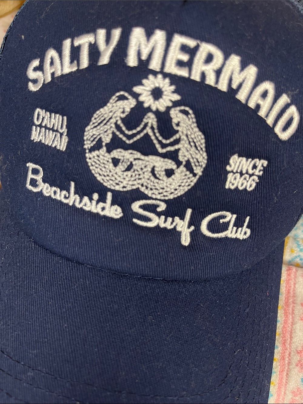 Anthropologie X Worn west Salty Mermaid Hat New One Size Blue - Picture 2 of 3